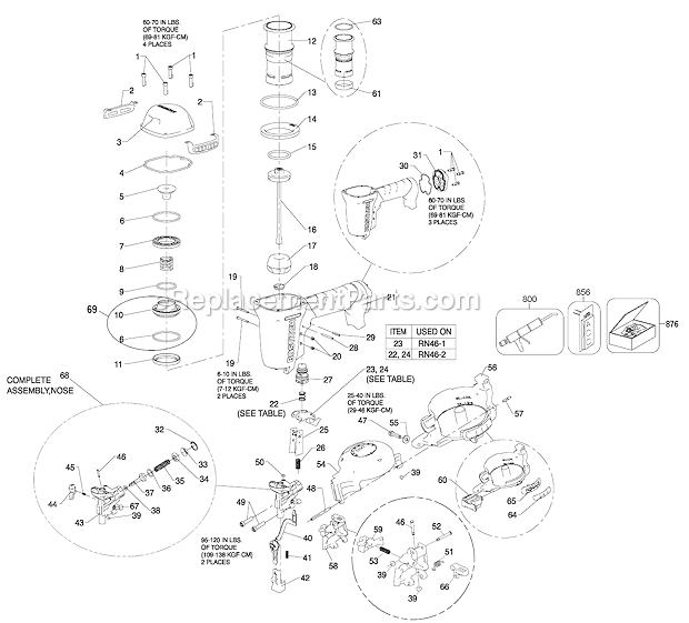 Bostitch n12 parts diagram
